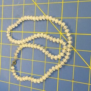 Vintage Clear Beaded 24" Necklace